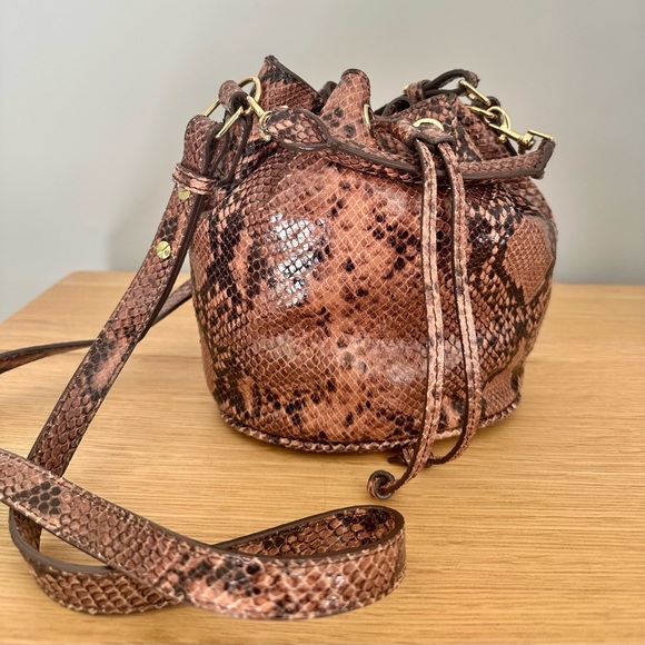 Ann Taylor pink snakeskin bag - Picture 4 of 11